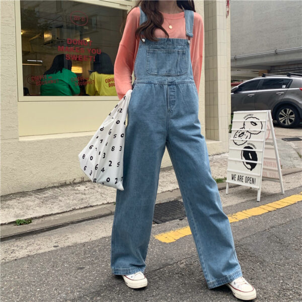 Fashion Denim Suspender Pants For Women - Image 5