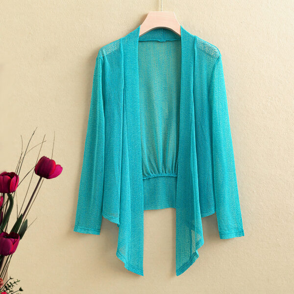 Lace-up Two-way Cardigan Temperament Stretch Coat - Image 3