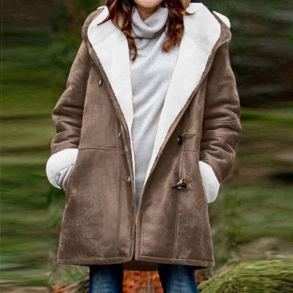 Women's Suede Fleece-lined Warm Jacket - Image 2