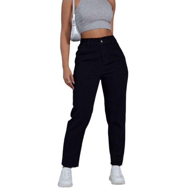 Women's Casual Elastic Straight Jeans - Image 4
