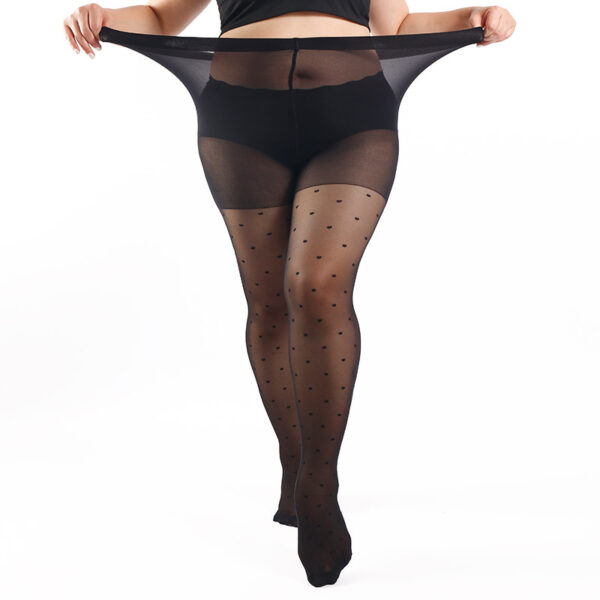 Plus Size Polka Dot Romper Stockings - Image 4