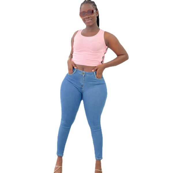 Stretch Denim Women's Pencil Pants - Image 5