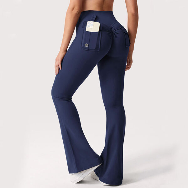 Cargo Pocket Elastic High Waist Workout Women's Summer Workout Sports Yoga Running Hip Raise - Image 7