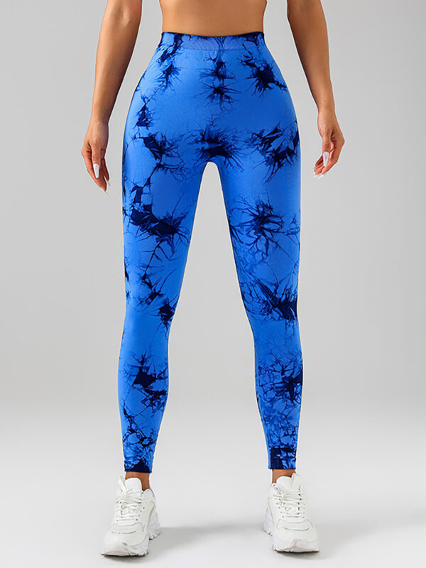 3 Pack Women's Scrunch Workout Leggings, High Waisted Butt Lifting Tie-dye V Back Waist Seamless Gym Yoga Leggings, Workout Leggings For Women Jada Leggings - Image 2