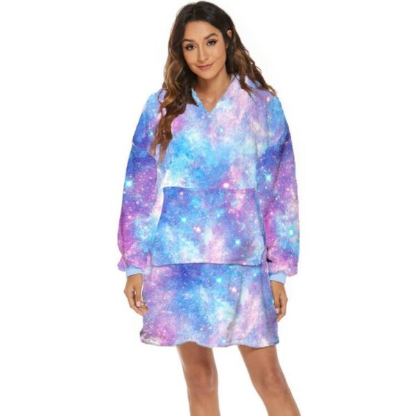Cartoon Fruit Printed Lazy Blanket Hooded - Image 3