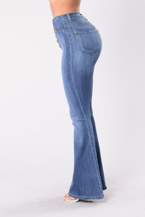 Popular Slim Fit High Waist Package Hip Denim Bell-bottom Pants - Image 2