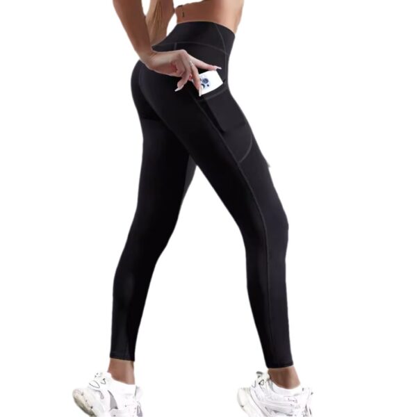 New Pocket Stitching High Elastic Sports Slim-fitting High Waist Leggings - Image 2