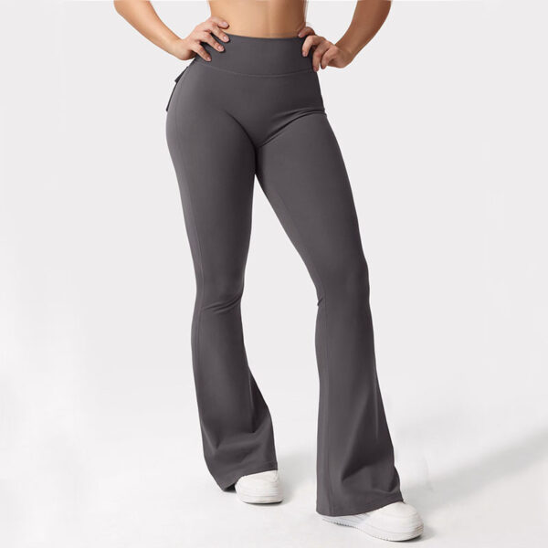 Cargo Pocket Elastic High Waist Workout Women's Summer Workout Sports Yoga Running Hip Raise - Image 6