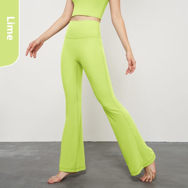 Nude Feel Wide Leg Skinny Yoga Pants High Waist Non-embarrassing Line Sports Trousers - Image 4