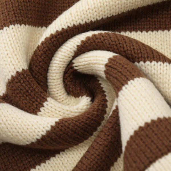 American Retro Patchwork Embroidered Lapel Sweater - Image 4