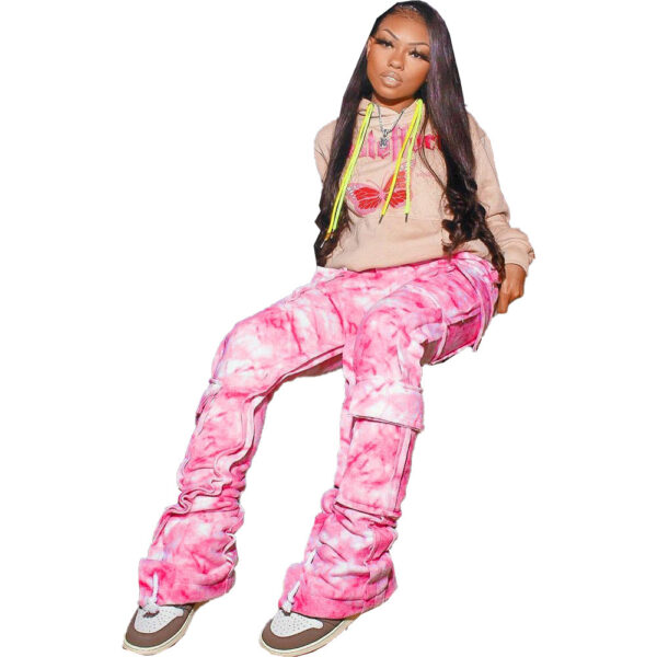 Fashion Printed Multi-pocket Trousers Overalls - Image 6