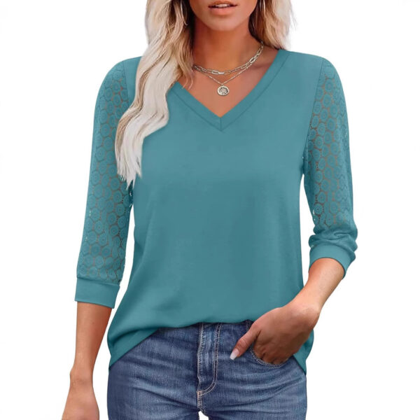 Hollow-out Lace Tops Casual Loose - Image 8