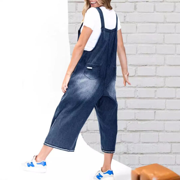 Denim Suspender Pants Loose Women's Wear - Image 3