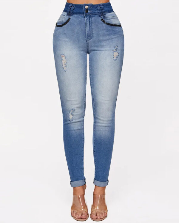 Women's Gradient Skinny Jeans - Image 6