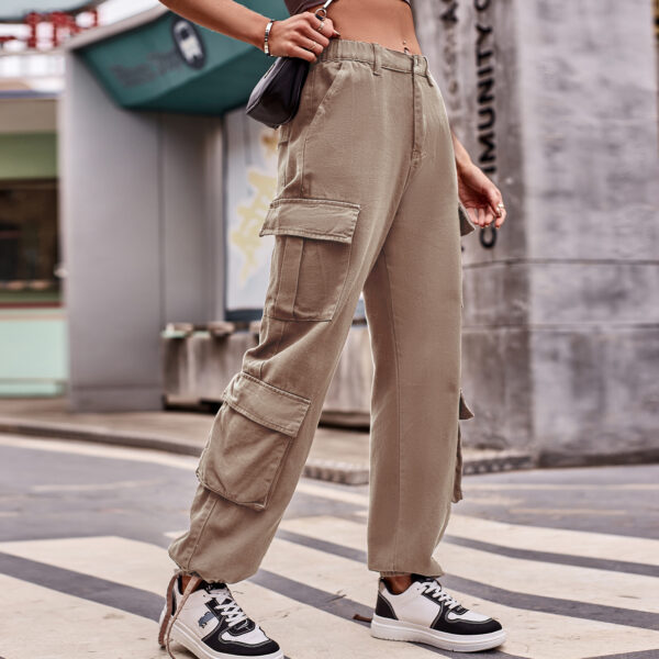 Loose Drawstring Design Denim Overalls - Image 2