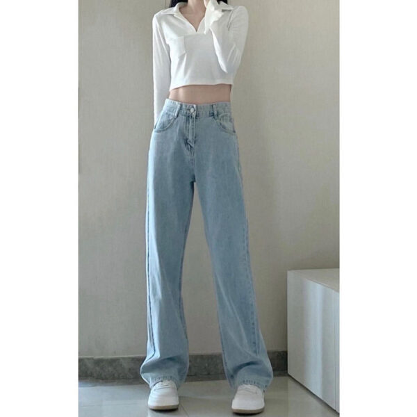Retro Straight Drooping Summer Long Pants - Image 3