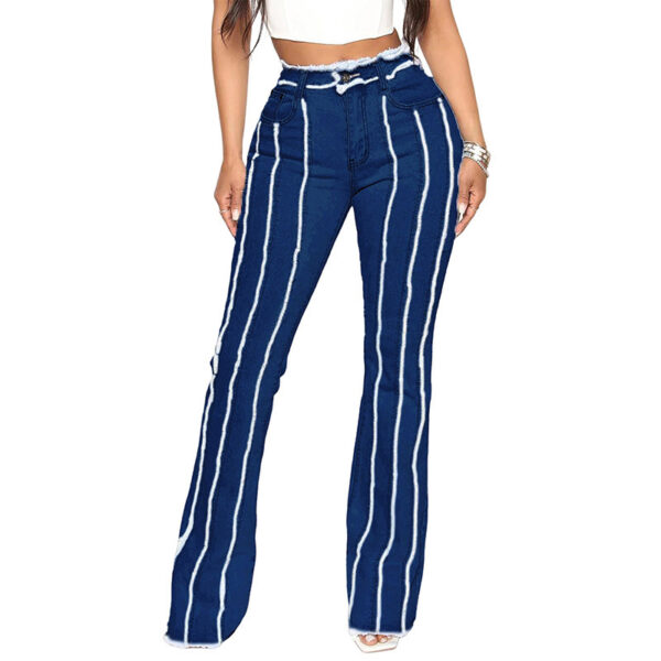 Raw Hem Jeans Women's Plus Size Washed Fringe - Image 6