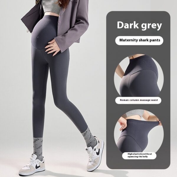 Pregnant Women Outwear Winter Wear Seamless Belly Support Sanding Yoga Pants - Image 10