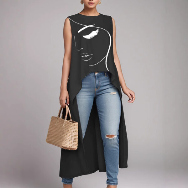 Plus Size Women's Vest T-shirt - Image 4