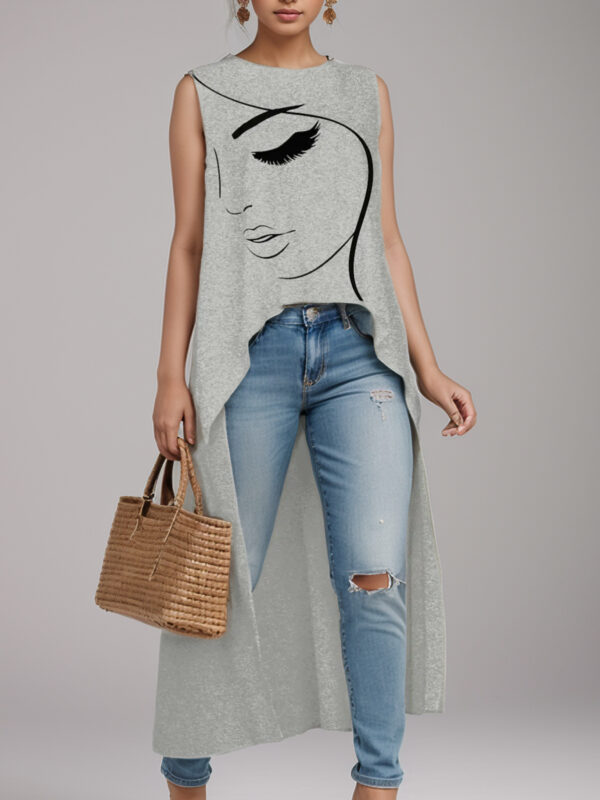 Plus Size Women's Vest T-shirt - Image 2