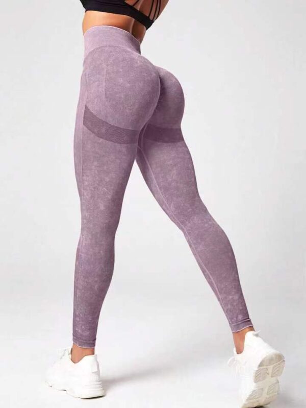 Matte Washed Seamless Yoga High Waist Hip Lift Fitness Pants - Image 10