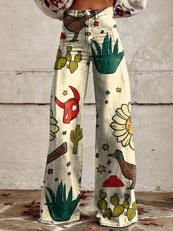 Thin Anti-3D Trendy Bell-bottom Pants Women's Denim Wide-leg Pants - Image 3