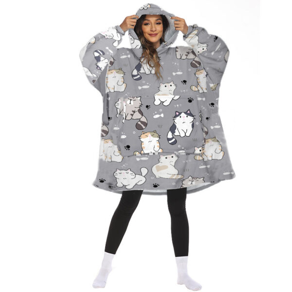 Cartoon Fruit Printed Lazy Blanket Hooded - Image 7