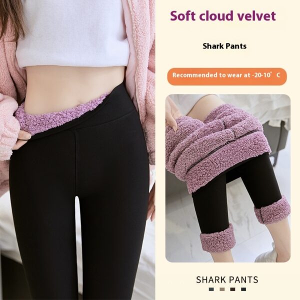 Women's Thick Lambskin Shark Pants - Image 2
