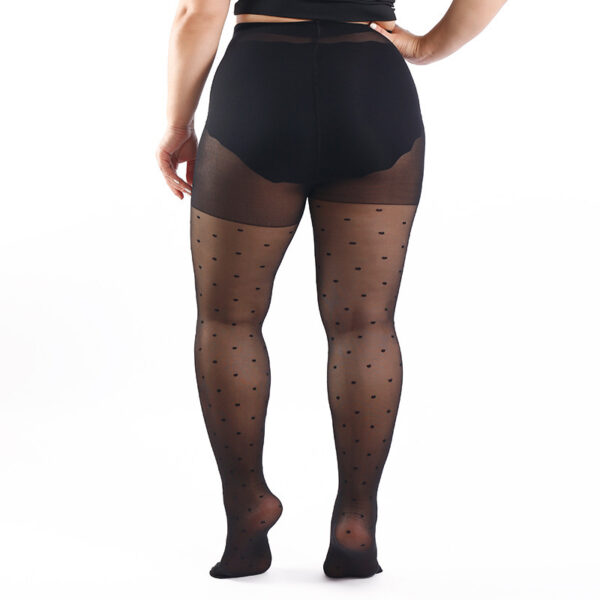 Plus Size Polka Dot Romper Stockings - Image 3