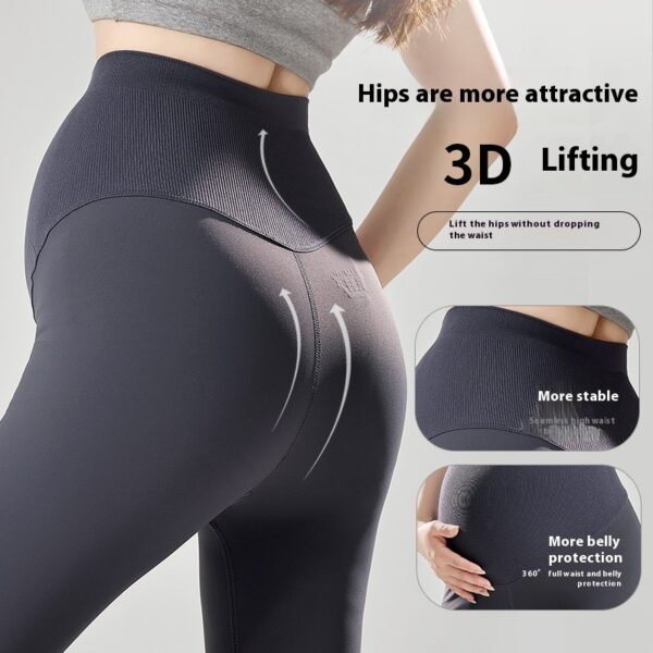 Pregnant Women Outwear Winter Wear Seamless Belly Support Sanding Yoga Pants - Image 4