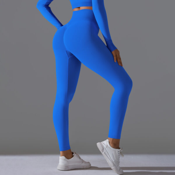 Seamless High Waist Nude Feel Yoga Pants Female Slim Fit Fitness Pants - Image 3