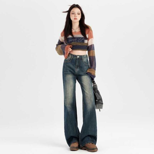 Women's Slimming And Straight Narrow Version Mop Pants - Image 7