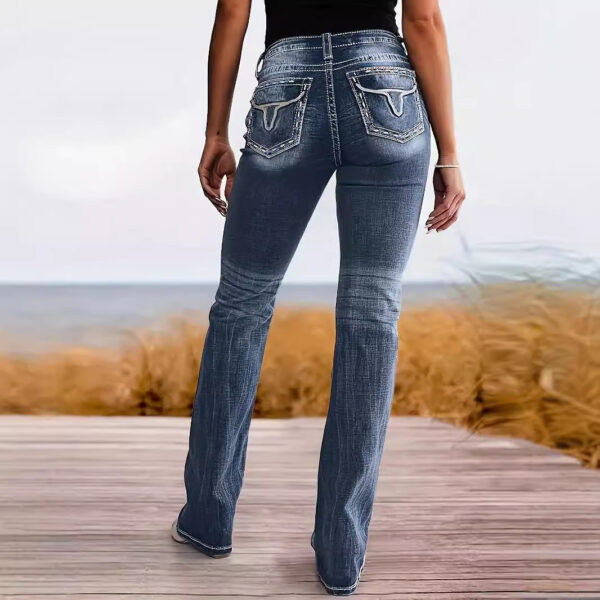 Women's Jeans High Waist Straight Slim Fit Slimming Versatile - Image 5