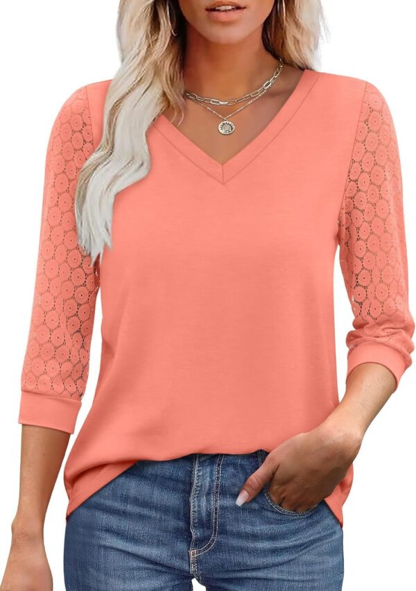 Hollow-out Lace Tops Casual Loose - Image 9