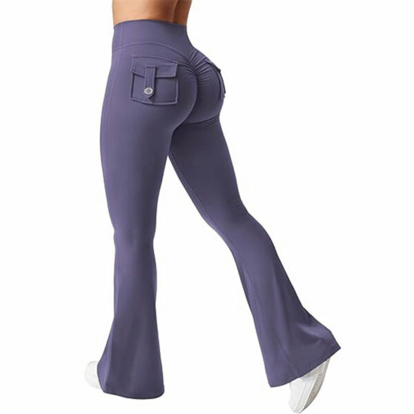 Cargo Pocket Elastic High Waist Workout Women's Summer Workout Sports Yoga Running Hip Raise - Image 9