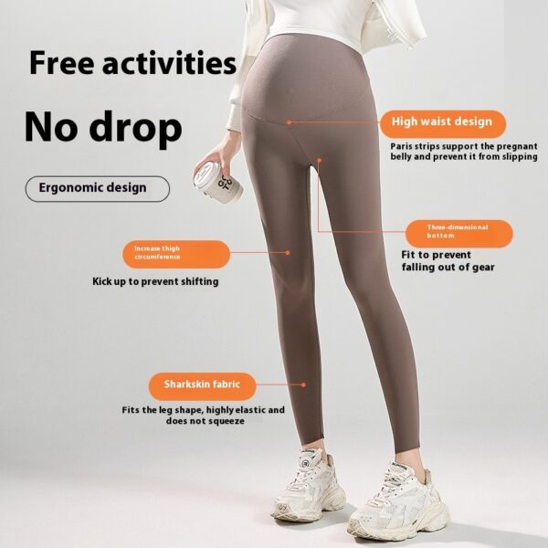 Pregnant Women Outwear Winter Wear Seamless Belly Support Sanding Yoga Pants - Image 6