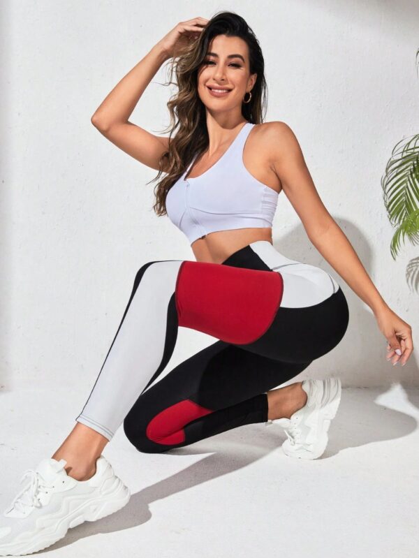 Yoga Pants European And American Stitching Running Pants Women - Image 5