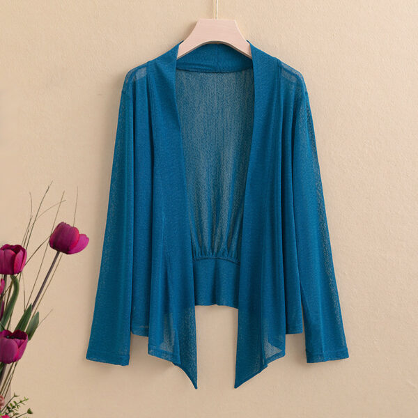 Lace-up Two-way Cardigan Temperament Stretch Coat - Image 9