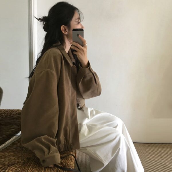 French Retro High-grade Procurement Service Of Korean Products Zipper Fur Short Coat - Image 7