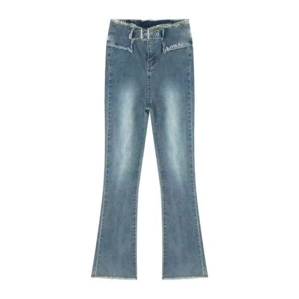 Hot Girl Skinny Jeans Women's Summer Thin Hong Kong Style Retro - Image 4