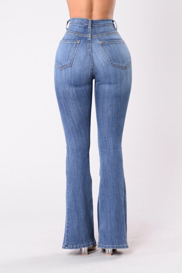 Popular Slim Fit High Waist Package Hip Denim Bell-bottom Pants - Image 6