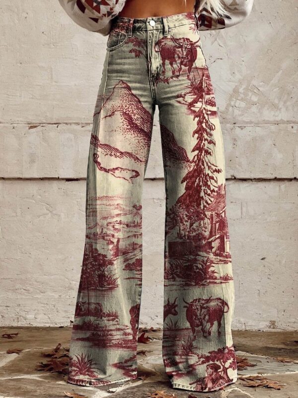 Thin Anti-3D Trendy Bell-bottom Pants Women's Denim Wide-leg Pants - Image 10
