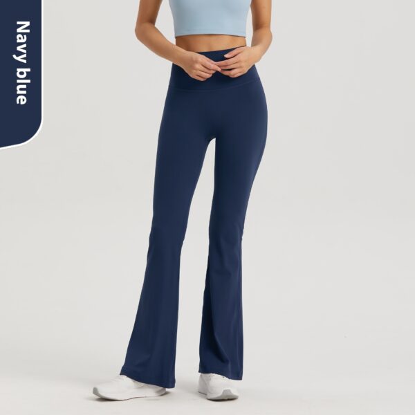 Nude Feel Wide Leg Skinny Yoga Pants High Waist Non-embarrassing Line Sports Trousers - Image 3