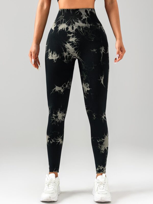 Tie Dye Workout Seamless Leggings For Women High Waist Gym Leggings Yoga Pants, Seamless Leggings For Women High Waist Yoga Pants, Scrunch Butt Lifting Elastic Tights - Image 6