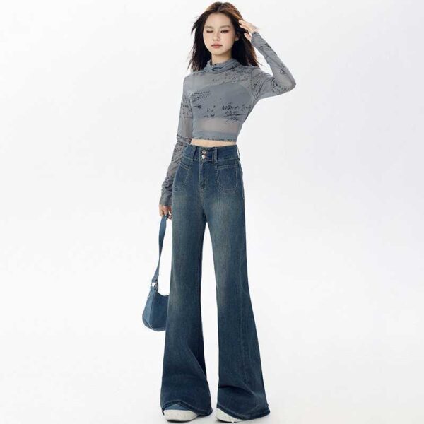 American Retro Loose Straight Wide Leg Jeans - Image 3