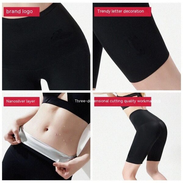 Sweat Wicking Pants 5 Points Skinny Leg Girdle Women's Fitness - Image 8
