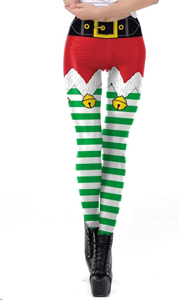 Women's Trousers Thin Elastic Christmas Theme 3D Digital Printing - Image 8