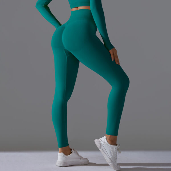 Seamless High Waist Nude Feel Yoga Pants Female Slim Fit Fitness Pants - Image 6