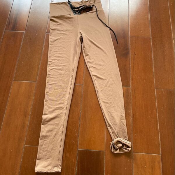 High Waist Lace-up Belly Contracting And Close-fitting Leggings - Image 8