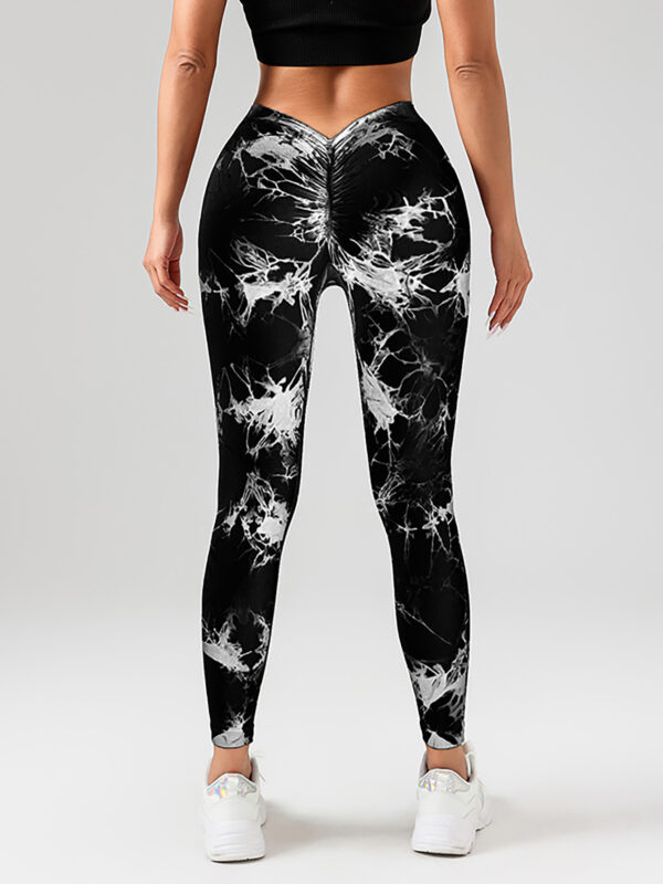 3 Pack Women's Scrunch Workout Leggings, High Waisted Butt Lifting Tie-dye V Back Waist Seamless Gym Yoga Leggings, Workout Leggings For Women Jada Leggings - Image 7